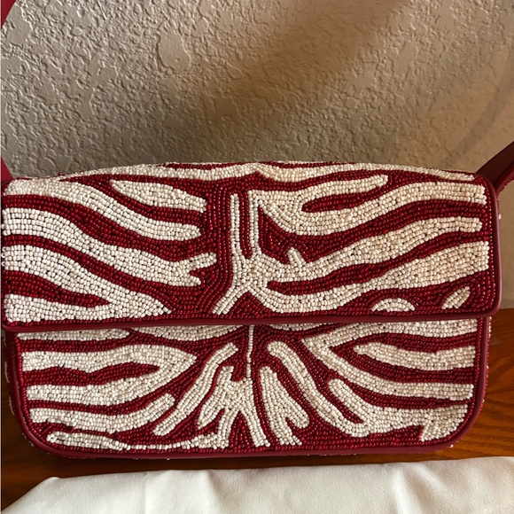 Staud Red and White Tommy Bag - Picture 2 of 7